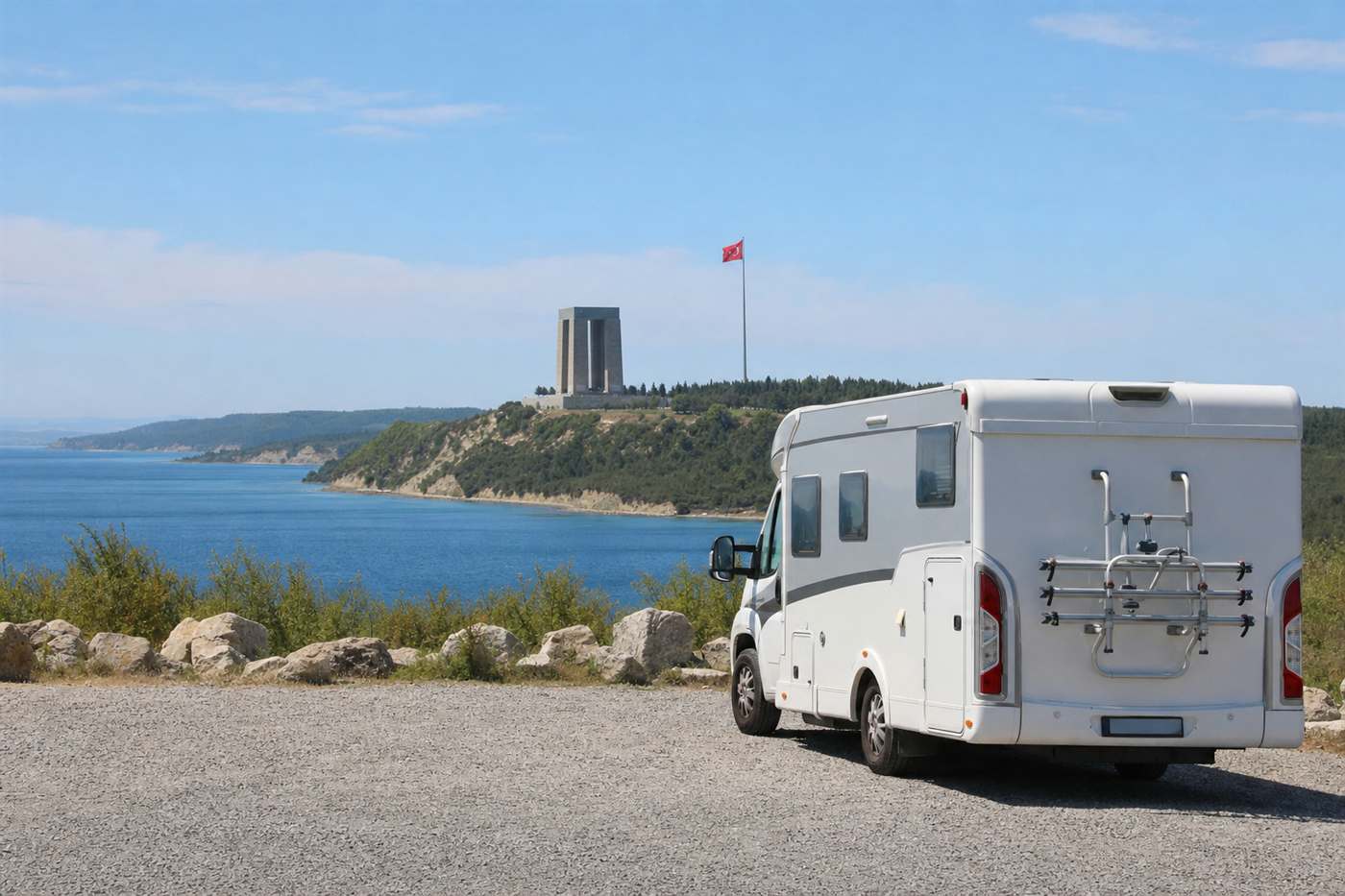 Çanakkale Karavan Turu — karavan ile sahil ve rota manzarası, Mutlu Karavan