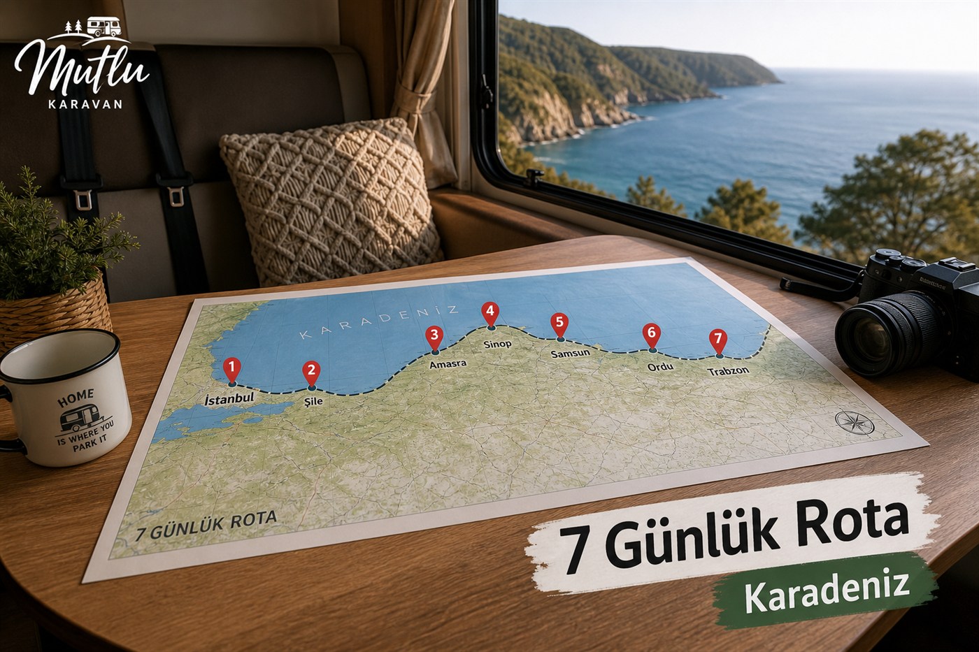 İstanbul Çıkışlı Karadeniz Karavan Rotası — kamp alanı ve karavan konaklama görseli