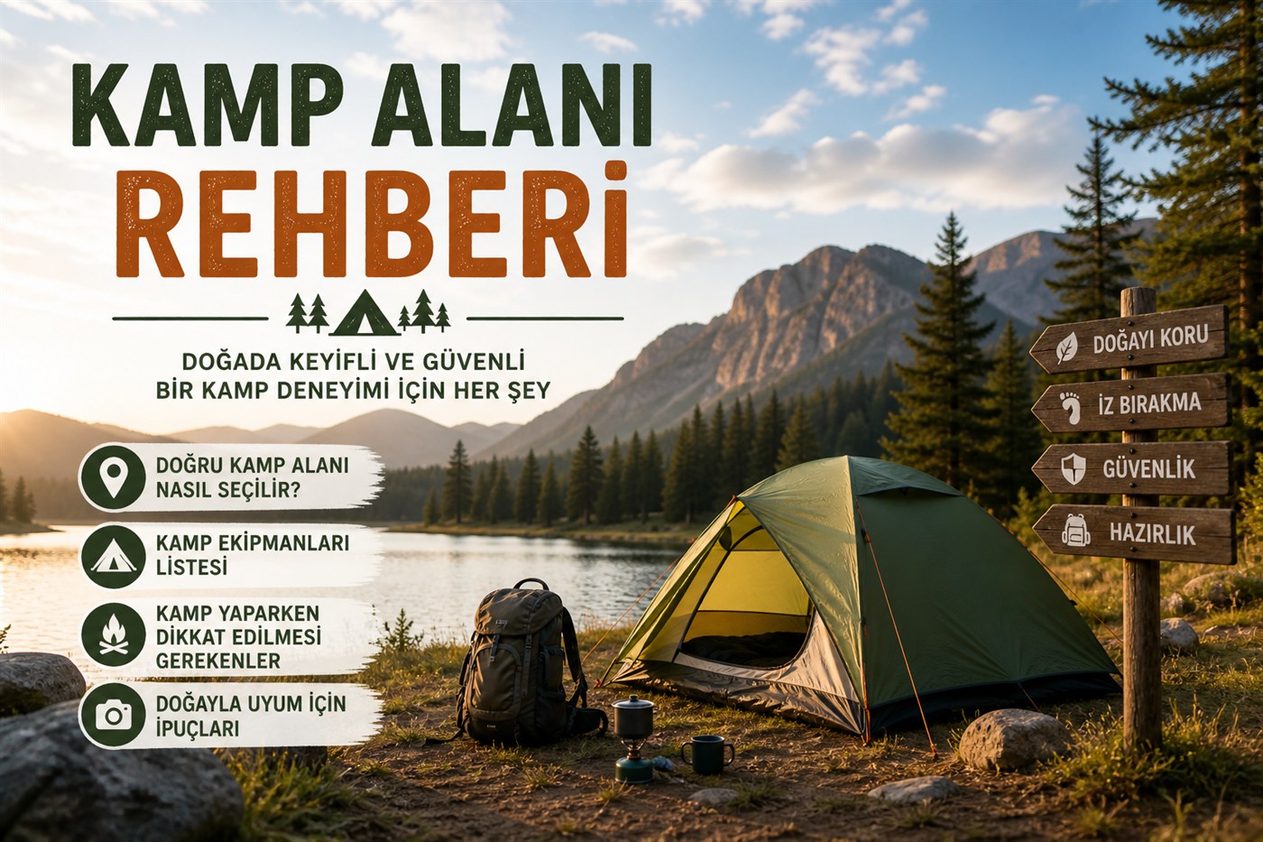 Kamp Alanı Rehberleri — güzergâh haritası ve karavan tatil planı