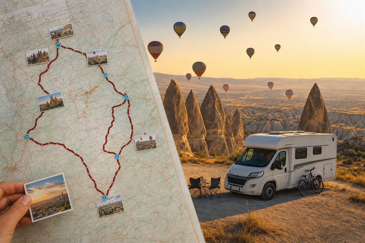 Kapadokya Karavan Gezisi — güzergâh haritası ve karavan tatil planı