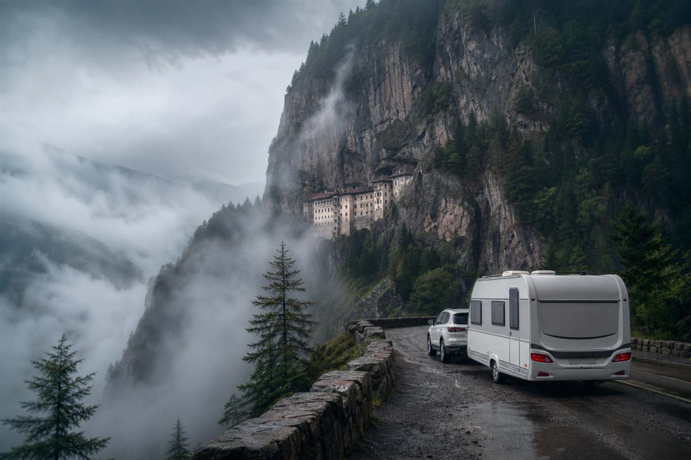 Karadeniz Karavan — karavan ile sahil ve rota manzarası, Mutlu Karavan