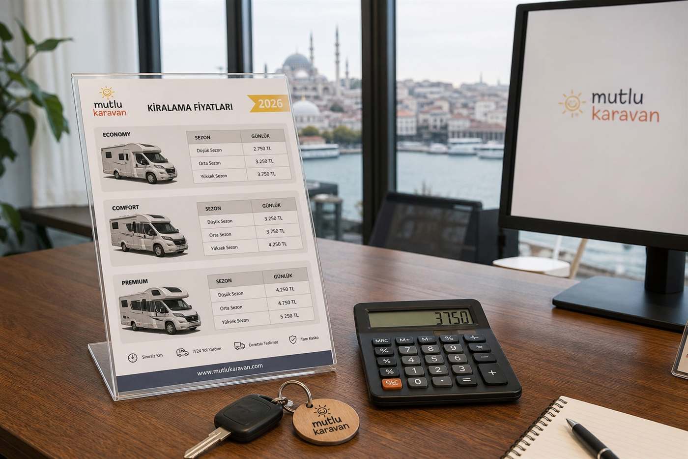 İstanbul Karavan Kiralama Fiyatları — güvence paketi ve depozito bilgisi görseli