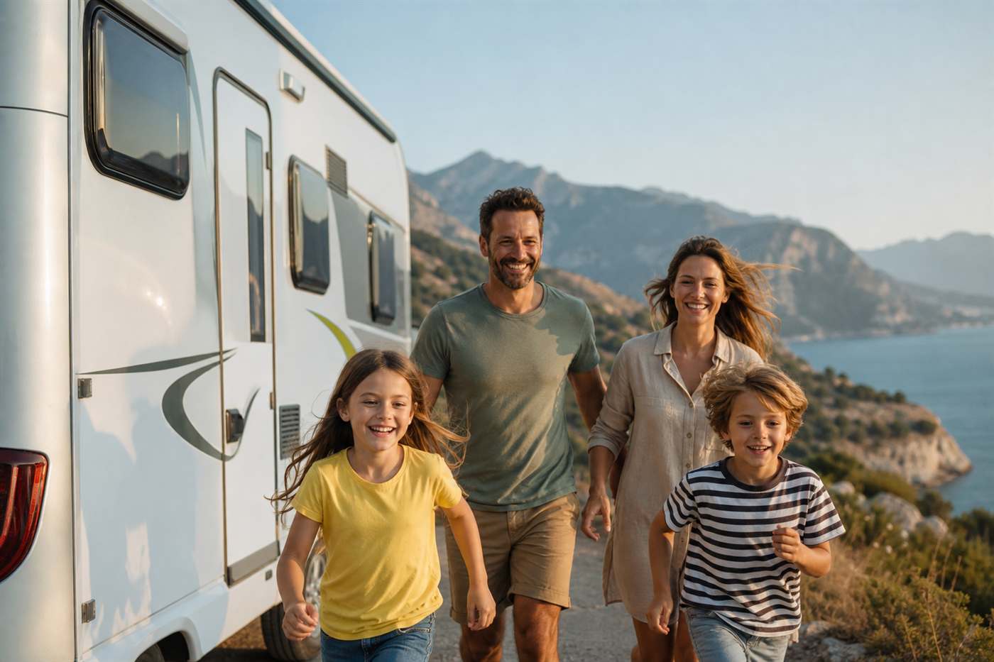 Karavan Tatilinin 15 Avantajı — karavan ile sahil ve rota manzarası, Mutlu Karavan
