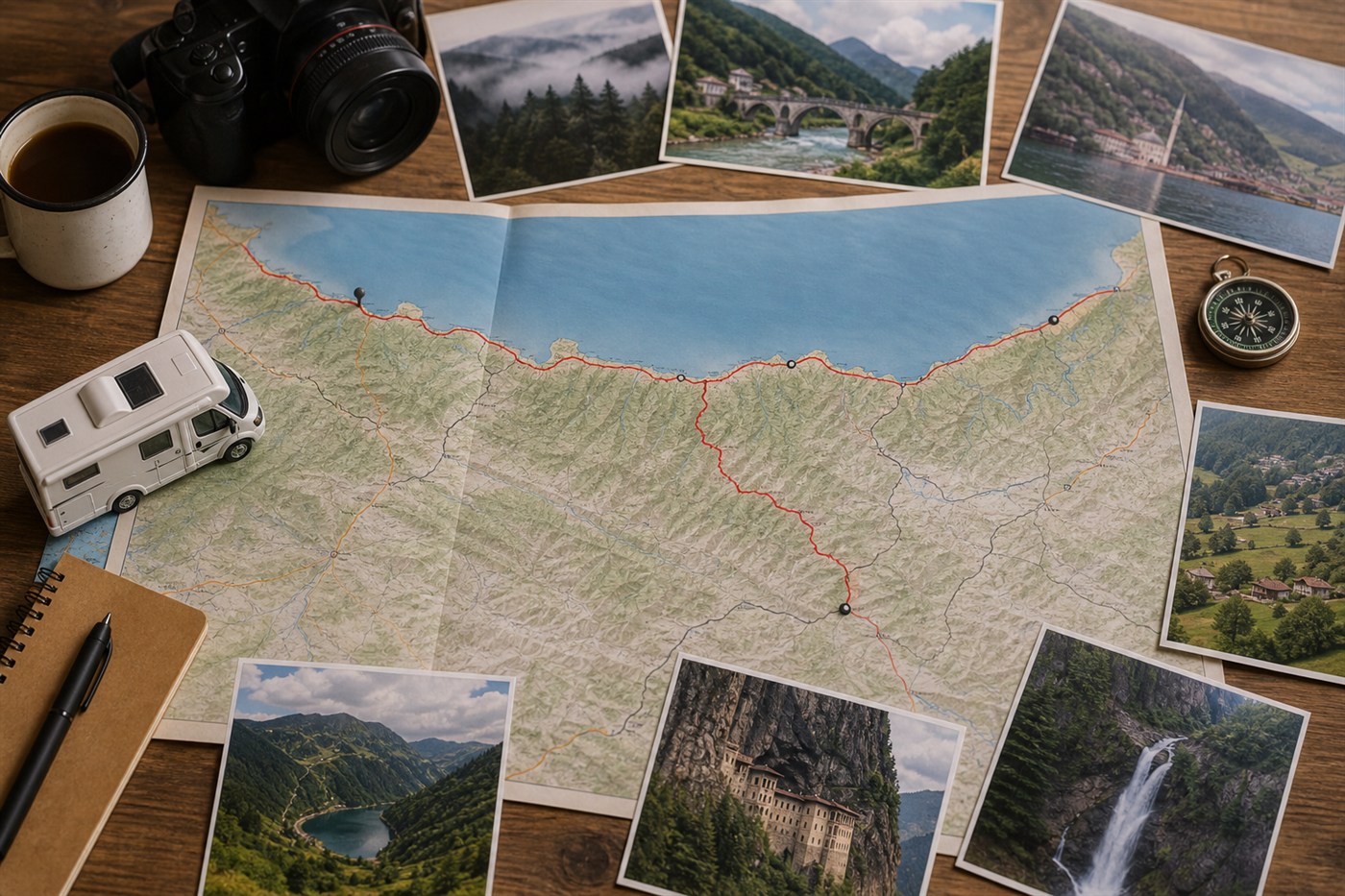 Karavanla Karadeniz Turu — güzergâh haritası ve karavan tatil planı