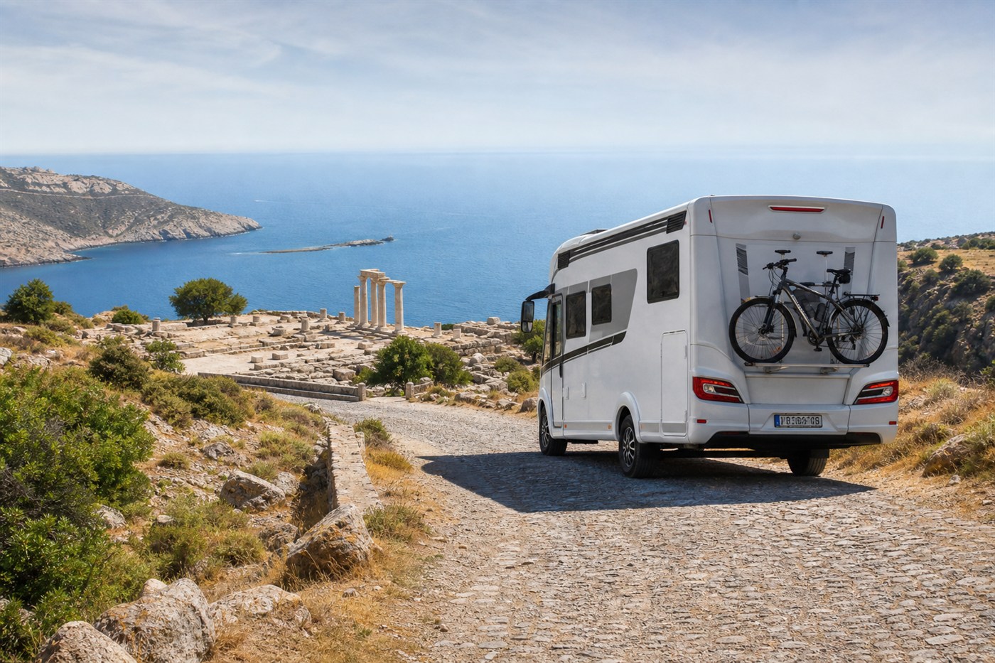 Assos antik kent karavan tatili motokaravan