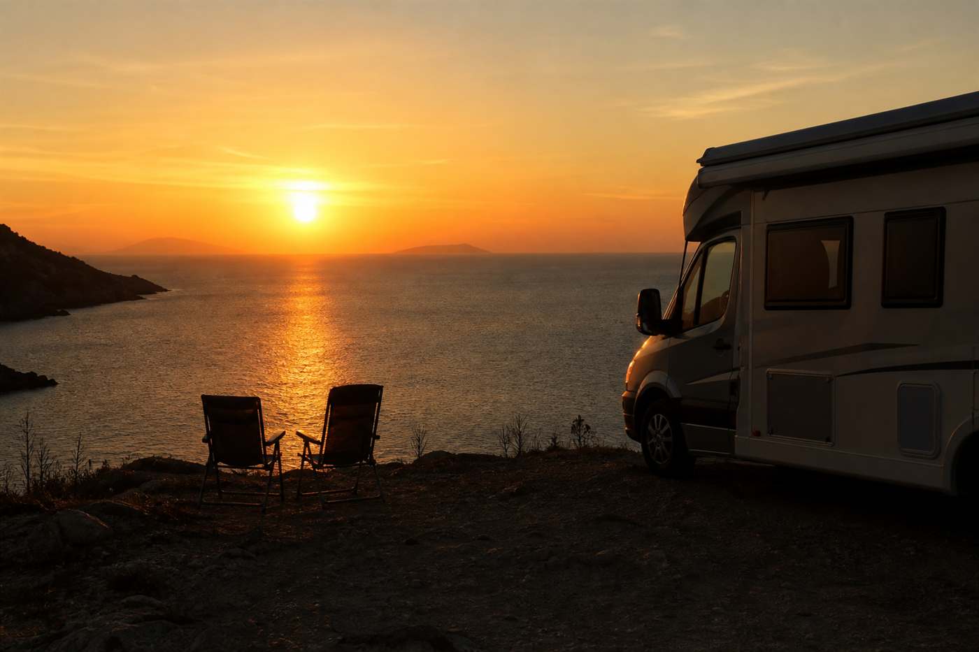 İstanbul karavan kiralama yaz gün batımı motokaravan