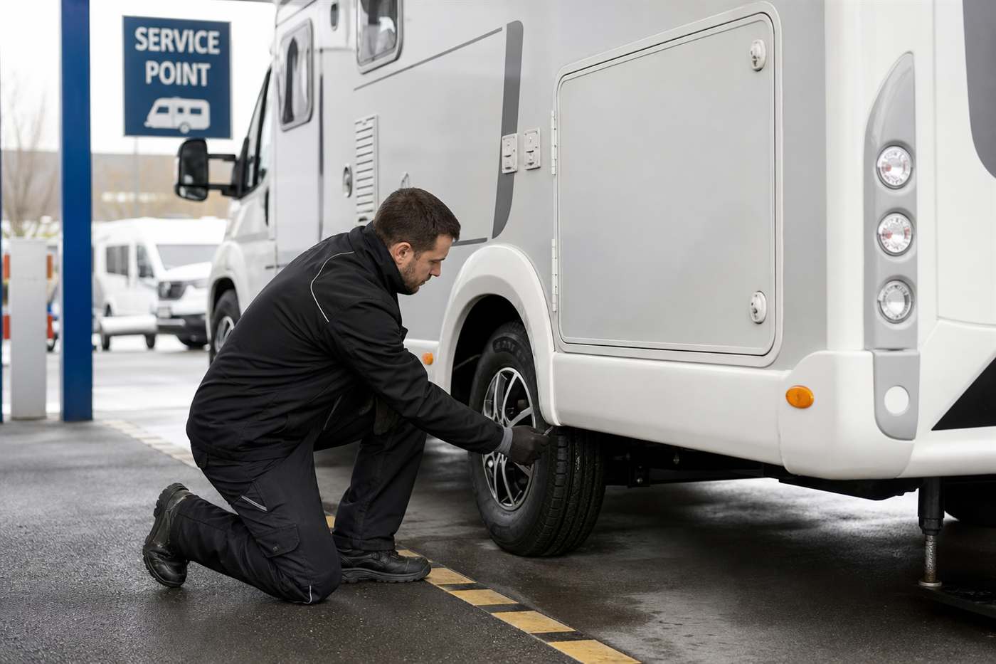Karavan güvenli sürüş yol yardım motokaravan