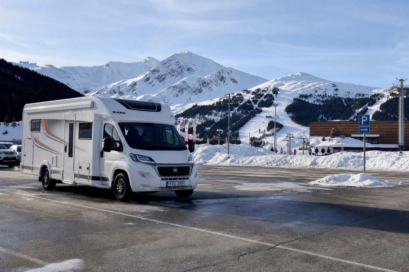 Kayak karavan tatili kış motokaravan gezisi