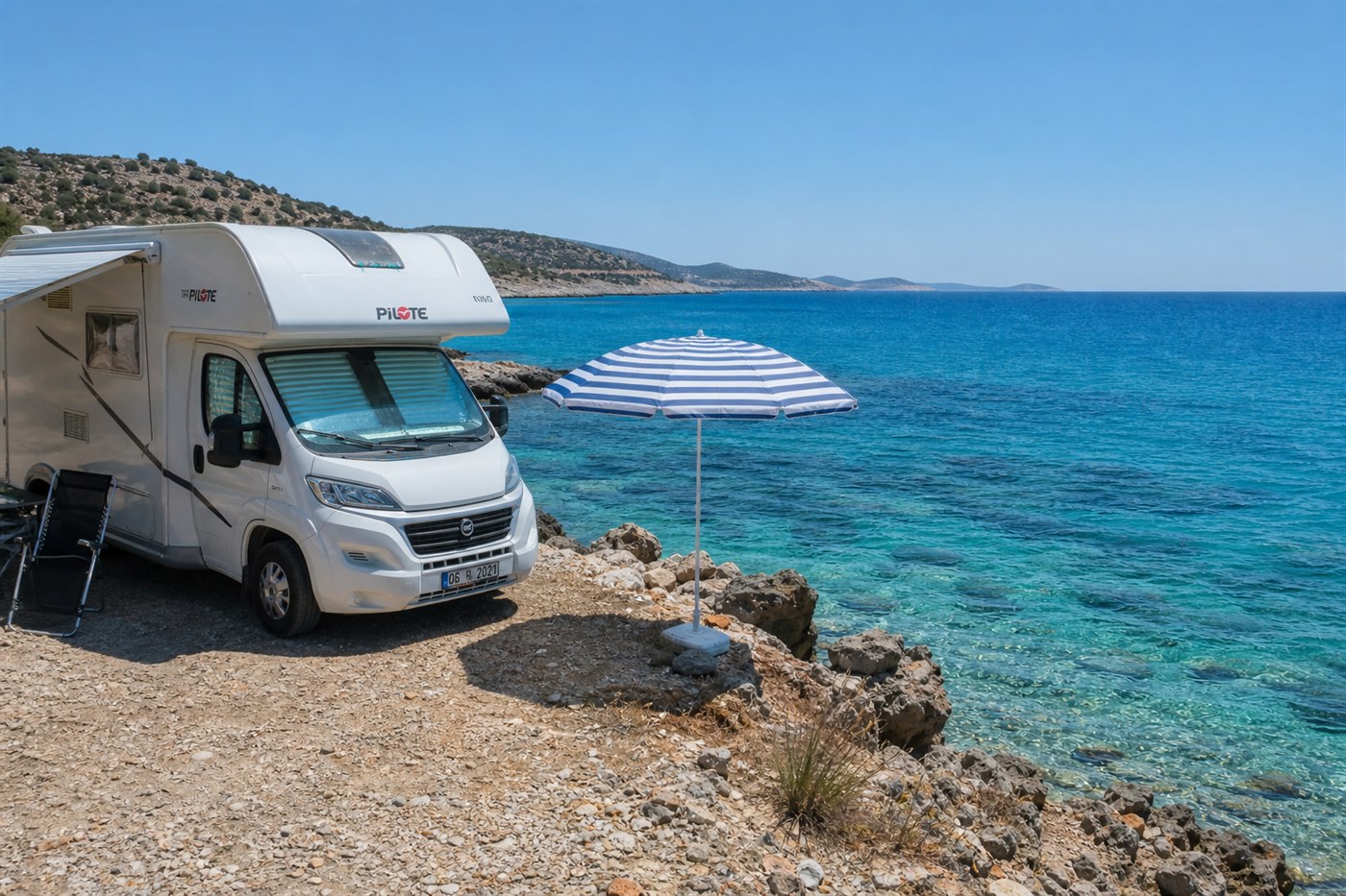 Yaz motokaravan tatili plaj kamp karavan kiralama